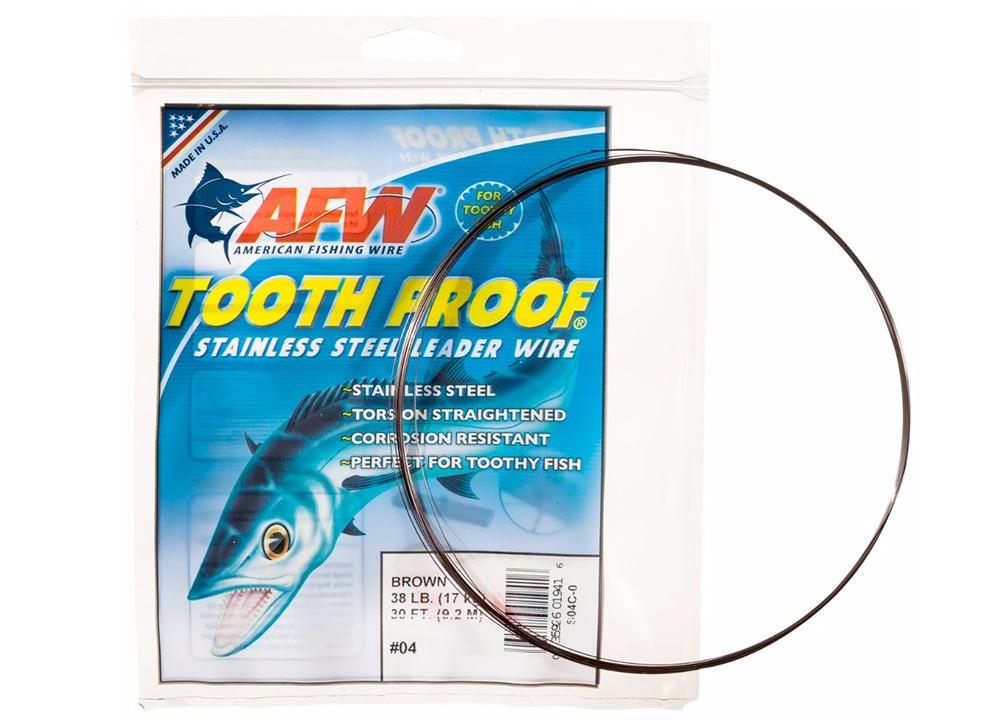 American Fishing Wire Tooth Proof Stainless Steel Leader Wire Negozio