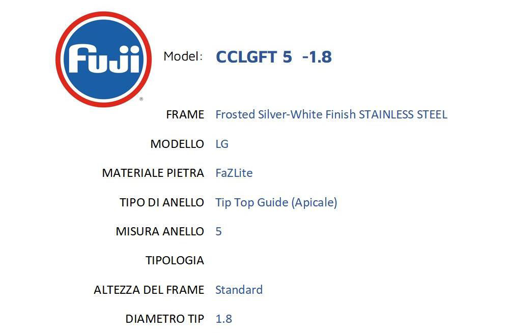 Immagine di Fuji LG series FaZLite/Stainless Steel Tip Top Guides