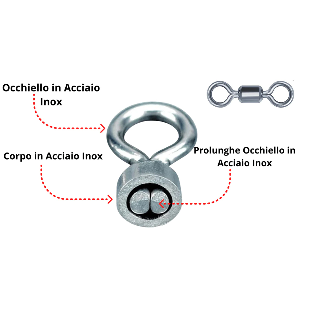 20 Girelle Acciaio Inossidabile Per Cavi - 1/8", Per Ancorage E Costruzione - Foto 4