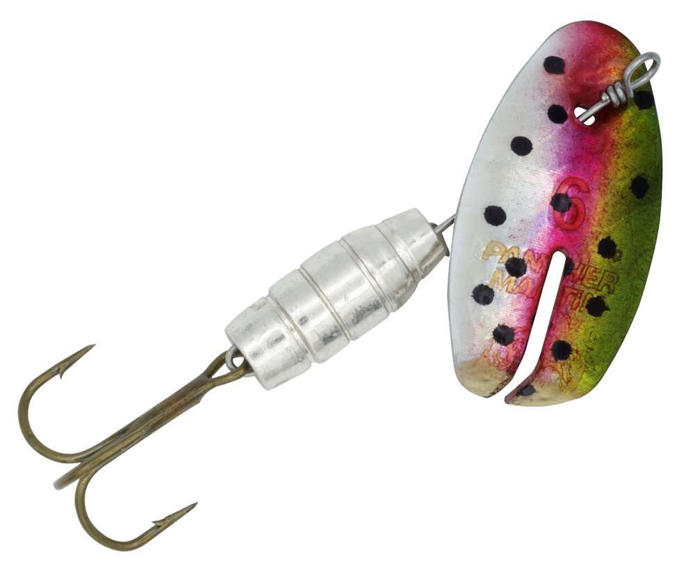 Rainbow Trout Silver DualFlash Holographic Spinner by Panther