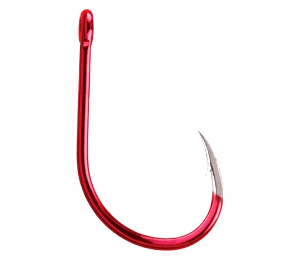 BKK FISHING HOOKS Red Octopus Beak Straight Eye