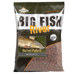 Immagine di Dynamite Baits Big Fish River Barbel Pellets Pre-Drilled